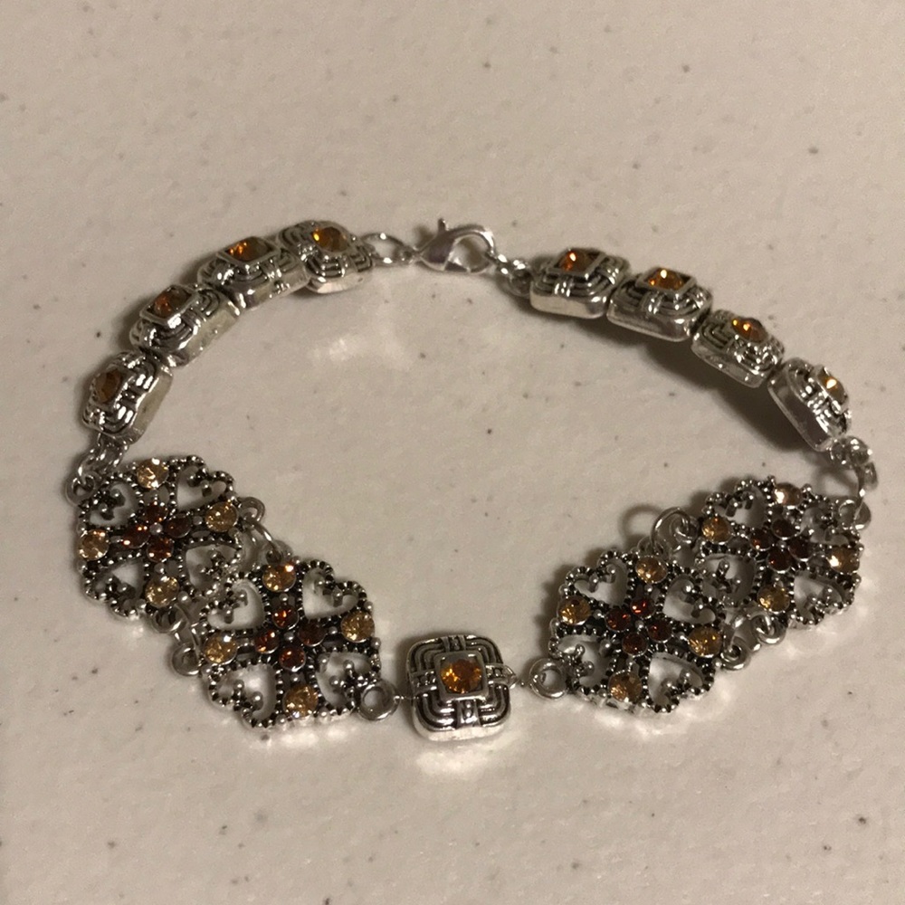 NWOT Topaz yellow rhinestone bracelet